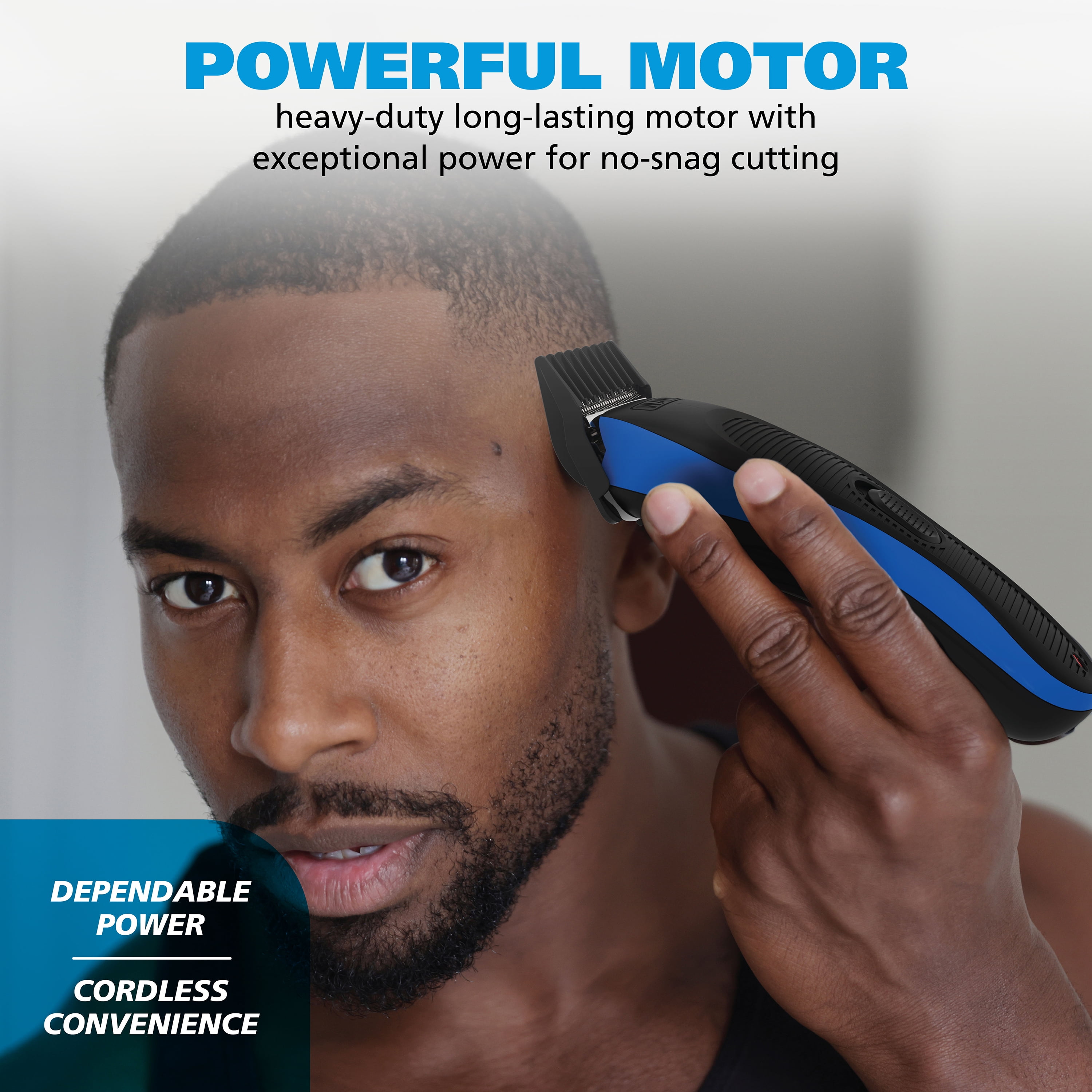 Wahl Close Cut Pro Rechargeable Hair Clipper with 3x Closer Cutting , Black-Blue 3028787