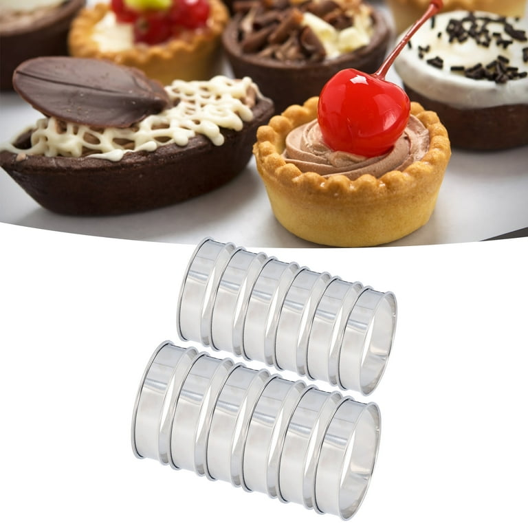 6 Pcs Cooking Round Cake Ring Mold Stainless Steel Muffin Tart Rings Metal  Molds Double Rolled Crumpet Circular Pastry - Baking & Pastry Tools -  AliExpress