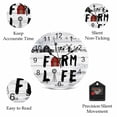 thumbnail image 5 of Wall Clock Farm Life Clocks PVC Silent Non-Ticking Battery Operated Decorative Farmhouse Barn Windmill Cow Chicken Tractor Wood Round Clock for Home Living Room Kitchen Bedroom Wall Decor 14 Inch, 5 of 9