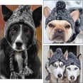 thumbnail image 3 of Gorro esponjoso para perros, gorro de invierno de punto gris para perros, gorros de invierno de punto cálidos y esponjosos para perros (M) Sincero Electrónica, 3 of 5