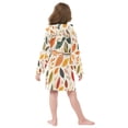 thumbnail image 7 of FORMRS Niños Bathrobe Unisex Hooded Robe Soft Plush Pajamas Sleepwear, Size 10-12T, Colorful Leaves, 7 of 7