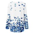 thumbnail image 4 of Cameland Chemises Grande Taille pour Femmes Imprimé Cœur Hauts de la Saint-Valentin Manches Longues Tunique Col Rond Blouses, 4 of 4