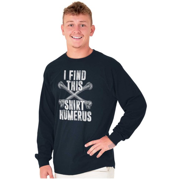 Find This Shirt Humerus Bone Humor Plus Size Long Sleeve Graphic Tee Shirt Brisco Brands 2X