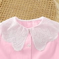 thumbnail image 3 of Jalioing Toddler Kids Button Down Shirts Long Sleeve Lace Collared Cute Blouses Boys Girls Loose Casual Tops, 3 of 5