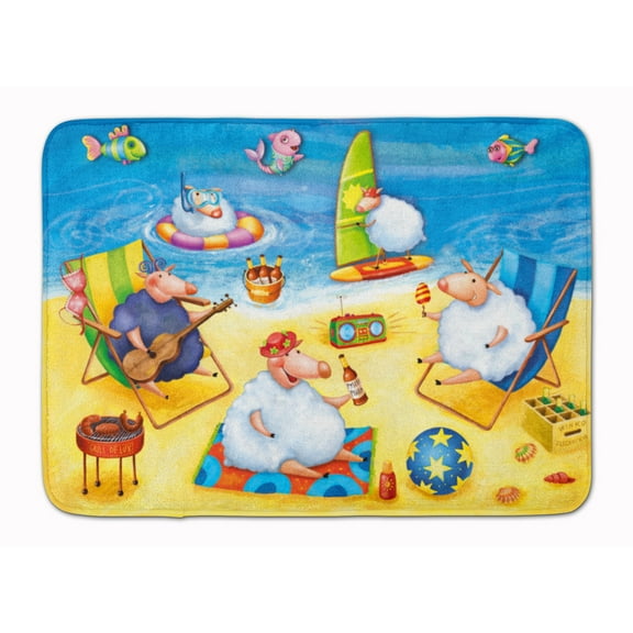 Carolines Treasures APH0081RUG Party Pigs on the Beach Machine Washable Memory Foam Mat