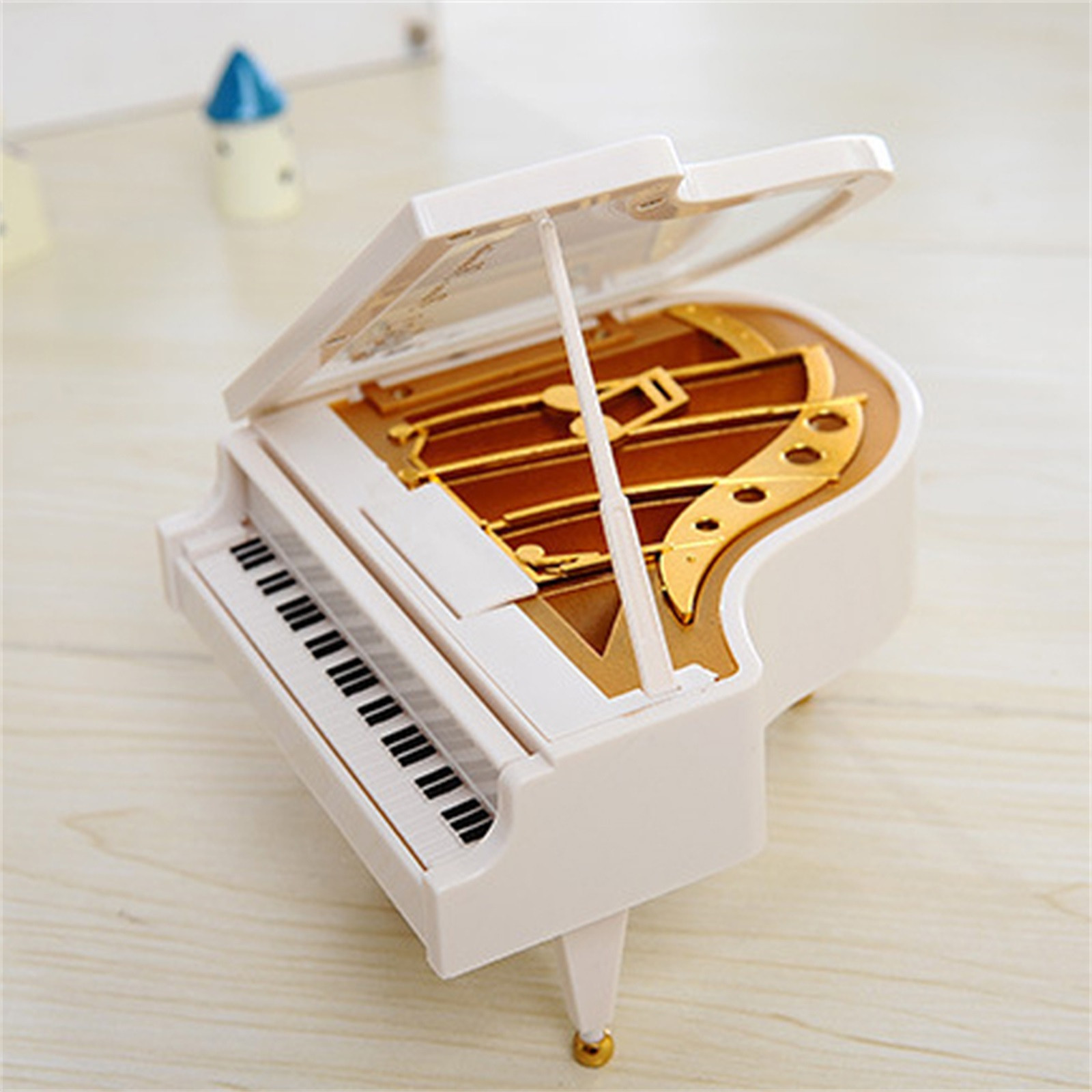 Partheme Novelty Toys 1 Counts Mini Piano Music Box And Music Box Style Birthday Gift Decoration As shown