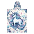 thumbnail image 2 of Elegant Beautiful Unicorn and Star Kid Hooded Beach Towel 27.5x27.5 inch Bath Poncho Towels Soft Absorbent Quick Dry for Boy Girl, 2 of 7