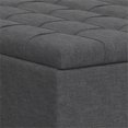 thumbnail image 5 of Pemberly Row Square Transitional Wood & Fabric Storage Ottoman in Gray, 5 of 9