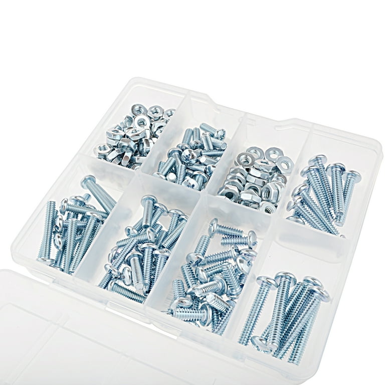 Hyper Tough 182-Piece Zinc Plated Machine Screw and Nut Assortment