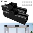 Ana Heavy Duty Steel 3 Way Flat Angle Corner Pergola Brackets for