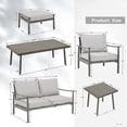 thumbnail image 7 of 7 Piece Aluminum Patio Furniture Set, Outdoor Armchair with Loveseat, All-Weather Outdoor Sectional Sofa with Side Table and Coffee Table, 7 of 7