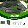 thumbnail image 2 of Set of 3: 8x4x2ft Oval Modular Metal Raised Garden Beds (Grey), 2 of 7