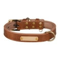 thumbnail image 2 of Dualoai Customizable Dog Collar Custom Name Tag Collar for Animals Indoor Cats Puppy Brown S, 2 of 9