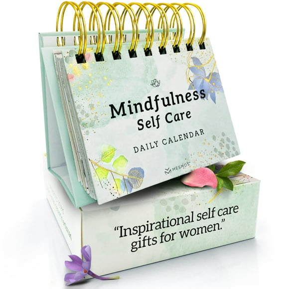 MESMOS Cadeaux Inspirants pour Femmes, Calendrier Perpétuel, Affirmations Quotidiennes 366, Cadeaux de Soin de Soi pour Femmes, Accessoires de Bureau Mignons, Décoration de Bureau pour Femmes, Décorations de Bureau pour le Travail