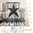 thumbnail image 5 of Texas Star Retro Blanket Soft Cozy Warm Throw Blanket for Couch, Plush Fuzzy Flannel Fleece Blankets for Sofa, Vintage Brown Wooden Art Bed Blankets Lightweight Gifts for Women, 30"x40", 5 of 9