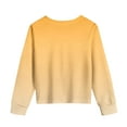 thumbnail image 5 of Tao Tao Girls Casual Twist Front Lightweight Sweatshirt Tie Dye Printed Long Sleeve Crop Tops Pullover Yellow 5 Years, 5 of 6