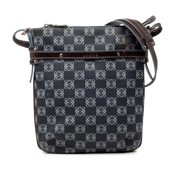 Pre-Owned Loewe Repeat Anagram Crossbody Shoulder Bag, Navy, Women's
