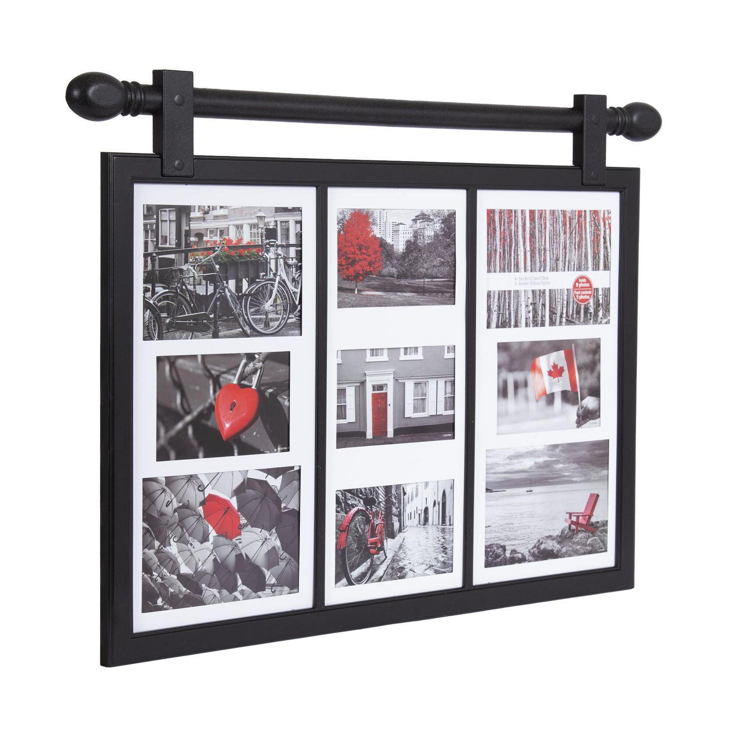 Barndoor 9 Opening Black Collage Frame