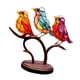 thumbnail image 3 of Adorno de escritorio de pájaros en rama, estatuas de pájaros, obra de arte artesanal, escultura de pájaros de Metal, decoración del hogar para mesa 16cmx20cmx8cm Gloria Estatua de escritorio, 3 of 9