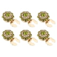thumbnail image 1 of Uxcell 6 Pcs Cubiertas de Botones de Rhinestone, 17.5mm Clips Decorativos para Botones Reemplazo de Kit de Costura, 1 of 6