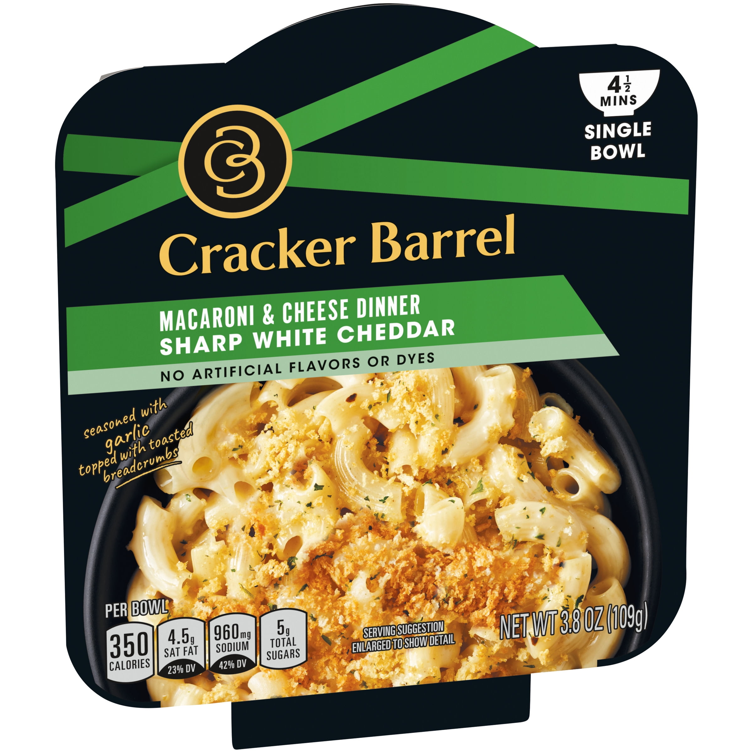 Cracker Barrel Single Bowl Sharp White Cheddar Macaroni and Cheese