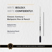 Cross Classic Century Refillable Medium Ballpoint Pen And 0.7mm Pencil Set, Includes Premium Gift Box - Classic Black