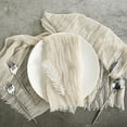 thumbnail image 6 of BalsaCircle 5 Pieces Cream 21" Cheesecloth Gauze Cotton Table Napkins, 6 of 8