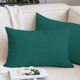 thumbnail image 2 of Dark Green King Pillow Covers, Modern Pure Dark Green Soft Breathable Throw Pillow Cases with Invisible Zipper, Decorative Pillowcase Pillows Protectors for Sofa Bed Couch 20"x36", 2 of 9