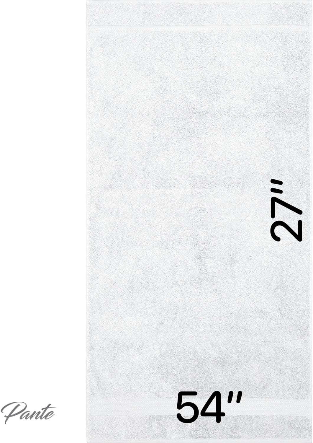 Luxurious 4-Piece Premium Turkish Bath Towels 100% Cotton Towels for Bathroom | Soft, Quick Drying, and Highly Absorbent Bath Towels | 27x54 inches (White)