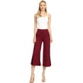 thumbnail image 3 of Made by Johnny Women's Knit Culottes Pants S WINE, 3 of 6