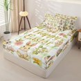 thumbnail image 2 of Homewish Happy Easter Rabbit Zipper Twin Comforter Sets with Fitted Sheet and 2 Pillowcases,Retro Watercolor Easter Eggs Zipper Bedding Set For Girls Kids,Reversible,4 Pieces, 2 of 7