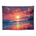thumbnail image 5 of JRXY Sunset and Beach Tapestry - High-Quality Short Plush Wall Hanging for Home Decor Painting, 5 of 6