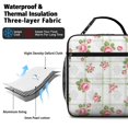 thumbnail image 4 of Pioneer Flower Floral Print Pattern Insulated Lunch Bag Teen,Lunch Bag Lunch Box for Men Women,Bento School Lunch Bag for Teen for Work,Picnic or Travel, 4 of 5