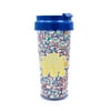Packed Party "Extra Thankful" Glitter 16 oz Blue Coffee Plastic Tumbler