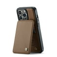 thumbnail image 2 of Nalacover for iPhone 15 Pro Back Wallet Case with Card Holder [RFID Blocking Protection] [Back Double Magnetic Clasp] Premium PU Leather Flip Kickstand Phone Case for Women Men,Brown, 2 of 12