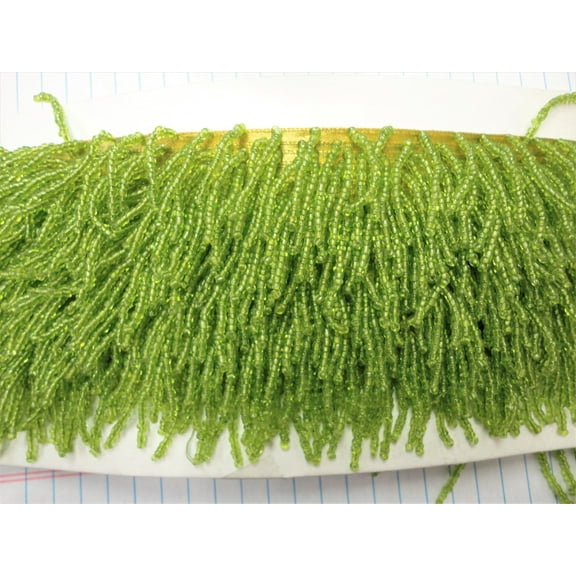Charmed Green Beaded Fringe 5YDS