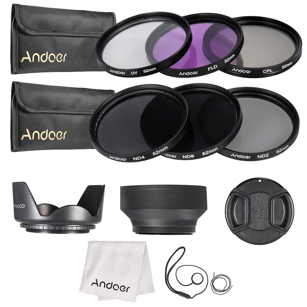 8 Sizes 3-Stage Collapsible 3 in 1 Rubber Lens Hood For Canon Nikon Pentax KI 