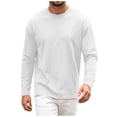 thumbnail image 3 of ZHANGDER Mens Long Sleeve Tee Shirt Cotton Crew Neck Lightweight Casual Basic, White XXL, 3 of 9