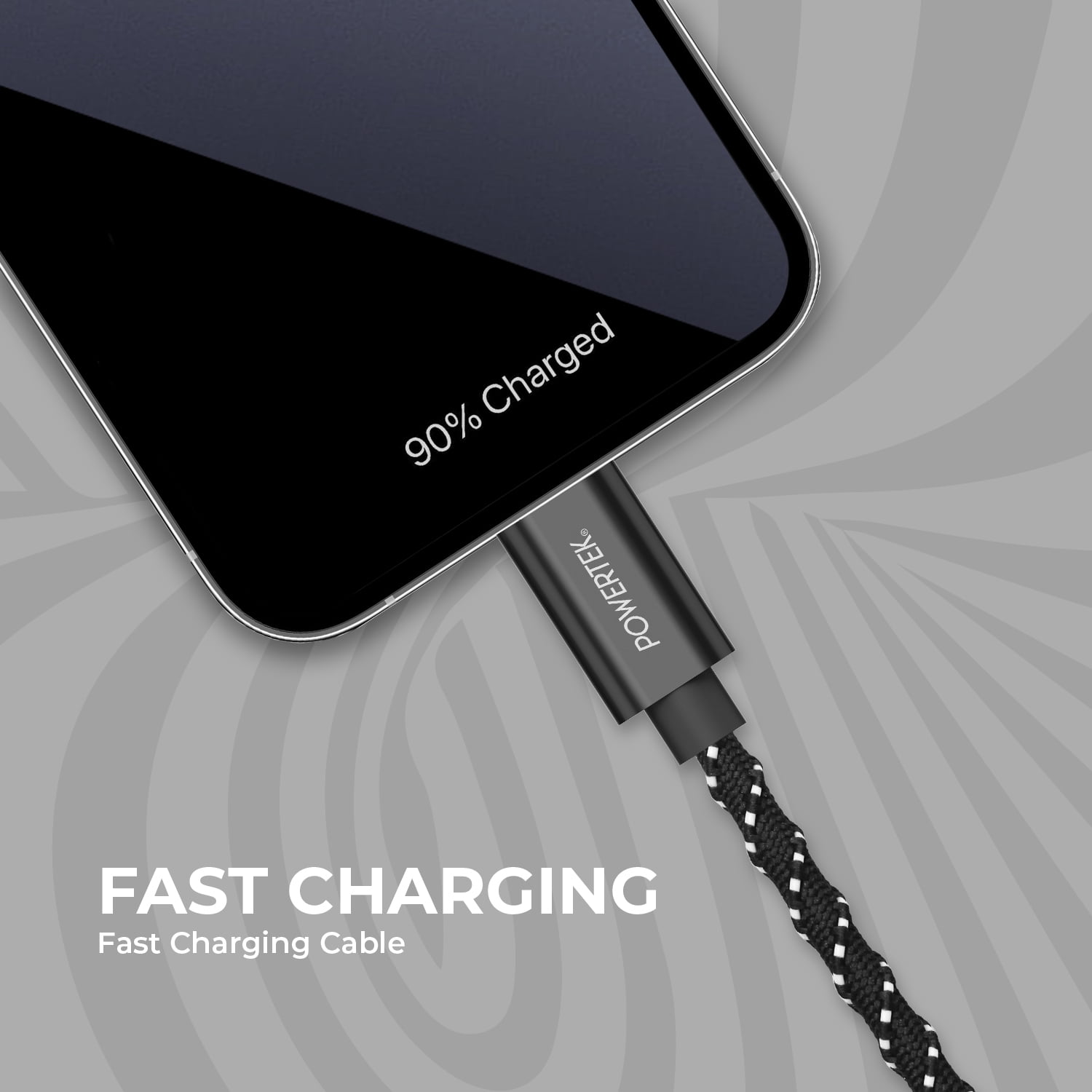 Liquipel Powertek Twizzler USB-C to USB-C - Black