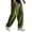 Army Green, variant on Vacation Baggy Trousers Jacquard Woven Texture Casual Pants Embroidered Pattern Lightweight Breathable Summer Beach White 3XL