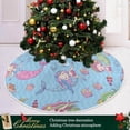 thumbnail image 6 of GZHJMY Mermaid Christmas Tree Skirt Home Decoration Large Round Christmas Tree Skirt for Holiday Party Home Christmas Day Ornaments, 35.4", 6 of 6