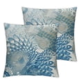 thumbnail image 2 of Acheng Nautical Coastal Throw Pillow Covers Ocean Seashell Coral Starfish Decorative Pillow Cases Summer Beach Blue Gray Beige Pillow Covers Modern Home Decor For Living Room Couch,Set of 2 White, 2 of 6