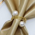 thumbnail image 5 of 20pack Gold Napkin Rings, Pearl Napkin Ring Set, Metal Spring Napkin Holder Table , Napkin Ring Buc, 5 of 5