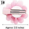 thumbnail image 2 of DeD - Lazos para el pelo de flores de gasa de 5 cm, con forro de flor, pinzas para el pelo fino, para niñas pequeñas, juego de 20 pares, 2 of 6