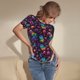 thumbnail image 3 of Balery mushroom colorful Skull Body de cuello redondo de manga corta para mujer Tops de manga corta Tops básicos-X-Large, 3 of 7