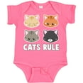 thumbnail image 3 of Inktastic Cats Rule with Cat Heads Boys or Girls Baby Bodysuit, 3 of 5