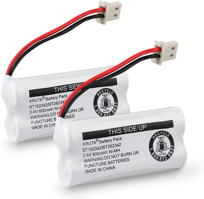 Pack of 2 BT162342 BT262342 Cordless Phone Batteries Compatible with BT183342 BT283342 BT166342 BT266342 VTech CS6114 CS6419 CS6719 at&T EL52300 CL80111 Handset Telephone