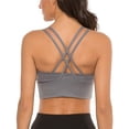 thumbnail image 1 of Deportivo Mujer Sujetadores Deportivos con Espalda Cruzado Tirantes Acolchadas Alto Impacto para Entrenamiento Yoga Correr Fitness nine bull  S, 1 of 5