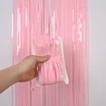 thumbnail image 6 of Monyance rain curtain Pink Foil Tinsel Fringe Curtains for Wedding Birthday Photo Booth(78.74X39.37X0.04Inches), 6 of 10