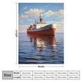 thumbnail image 4 of Fenyluxe Boat Water Sky Throw Blanket for Couch Sofa Bed Office Travel Camping School Flannel Blanket All Seasons Bedding Gift 40x50in, 4 of 6